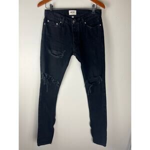 Mint crew rockstar skinny side zipper jeans